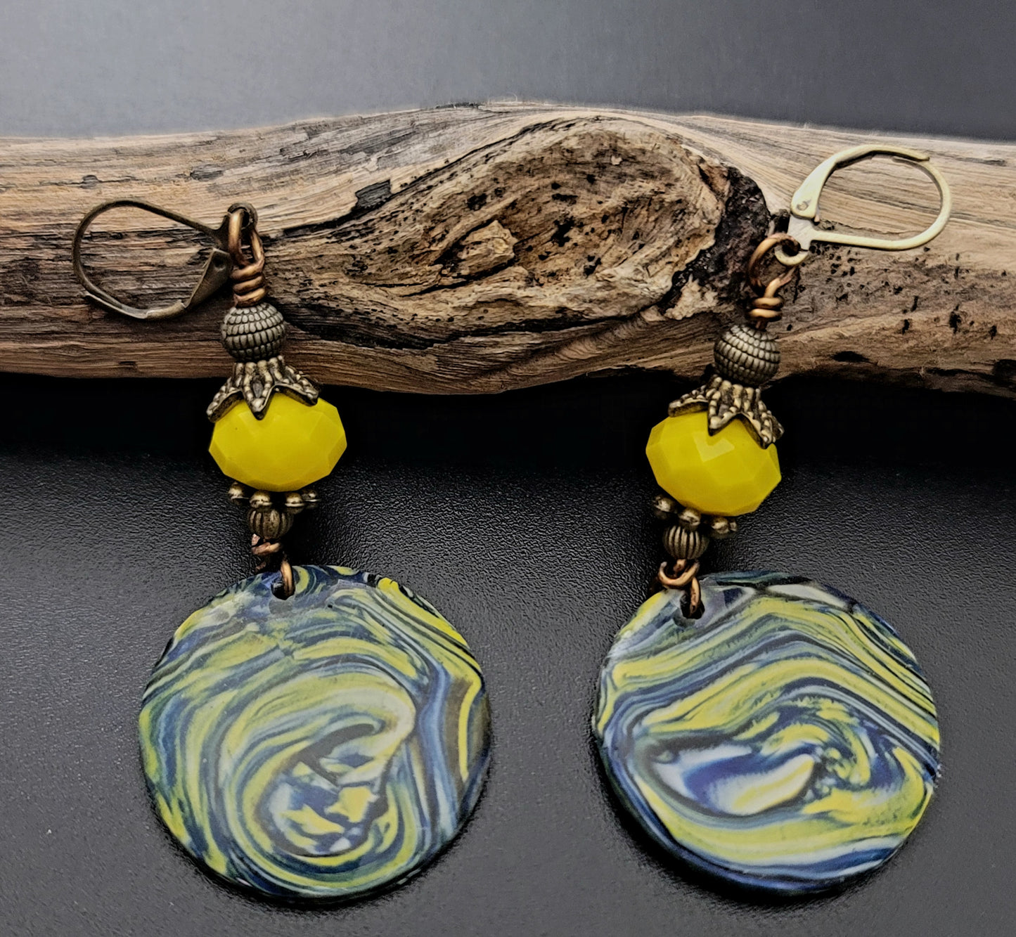Franchesca – Starry Night Inspired Polymer Clay Earrings