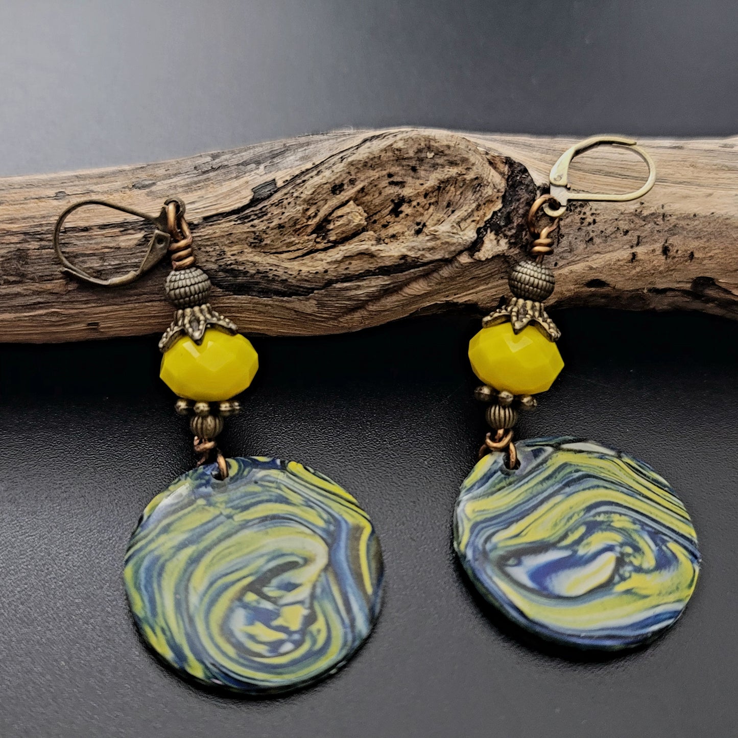 Franchesca – Starry Night Inspired Polymer Clay Earrings