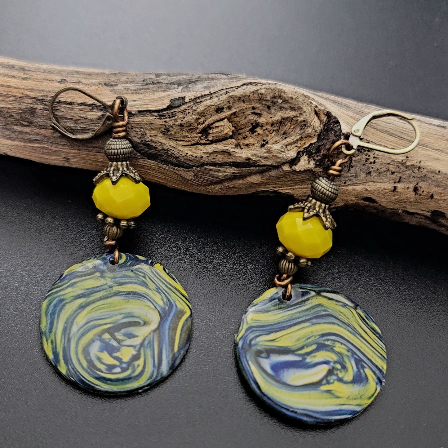 Franchesca – Starry Night Inspired Polymer Clay Earrings