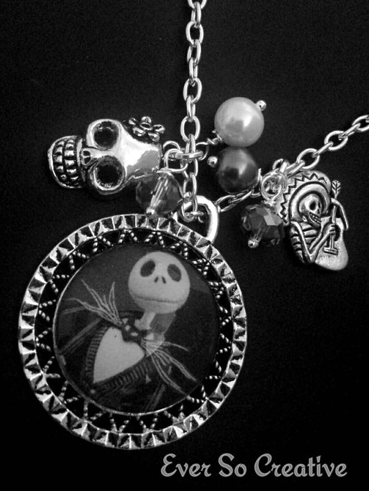 The Nightmare B4 Christmas Jack Skellington Charm Necklace