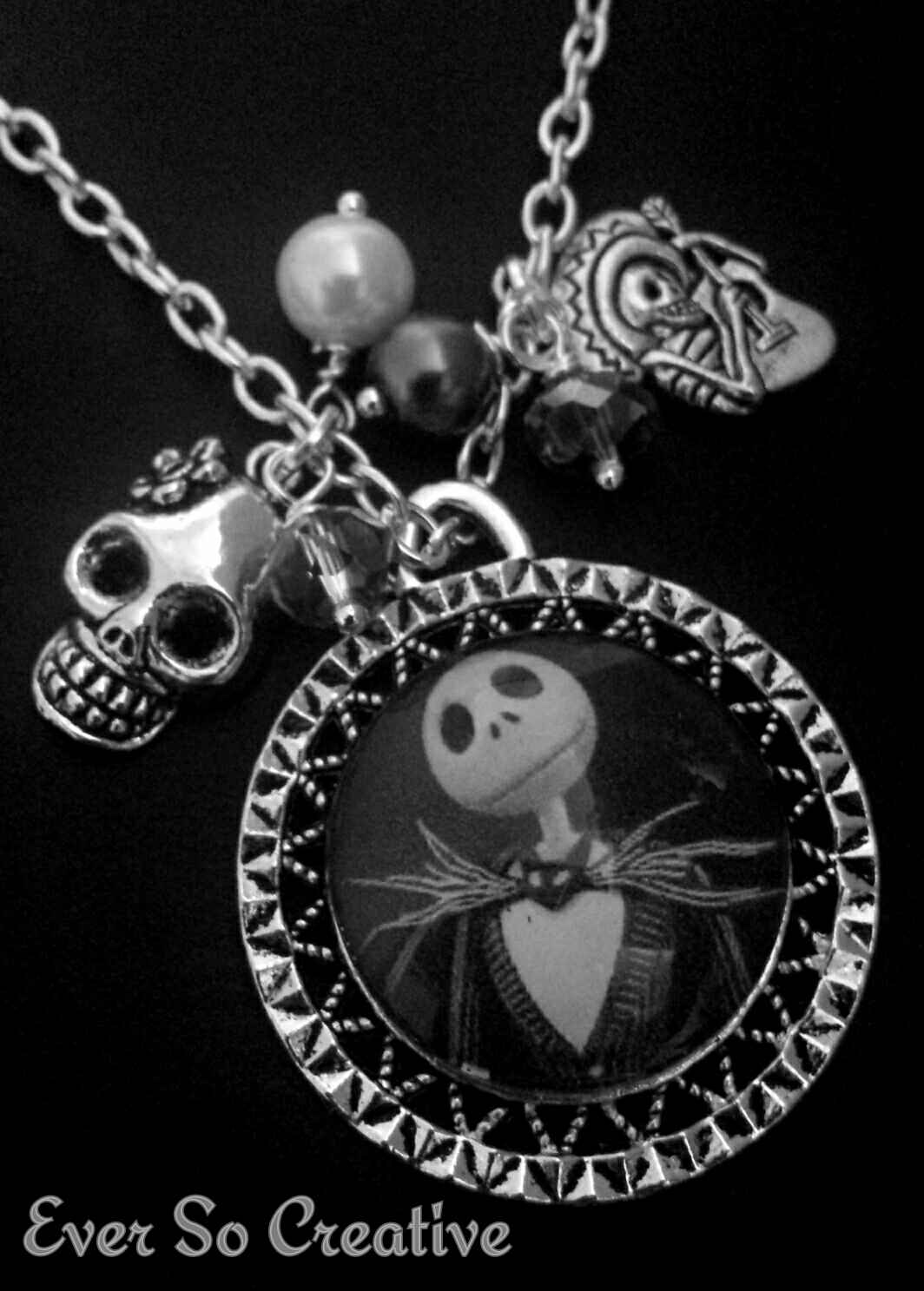 The Nightmare B4 Christmas Jack Skellington Charm Necklace