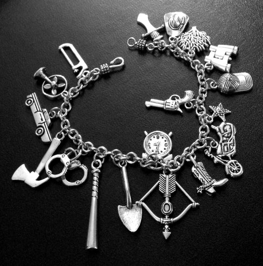 Zombie Charm Bracelet Inspired by The Walking Dead