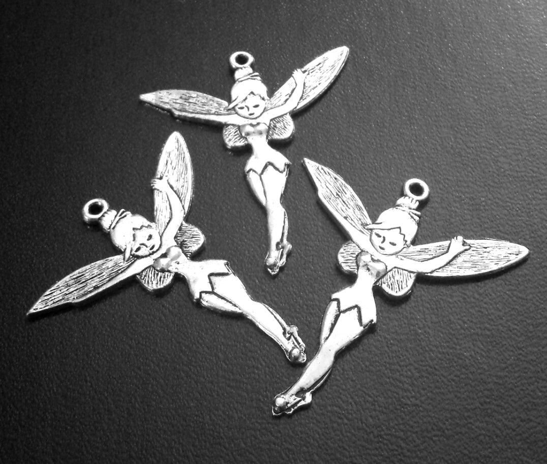 ESC-MM27: Antique Silver Ex. Large Tinkerbell Pendant: 52x46mm (1pcs)