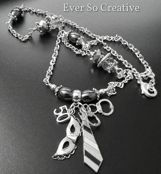 Fifty (50) Shades of Grey Charm Necklace