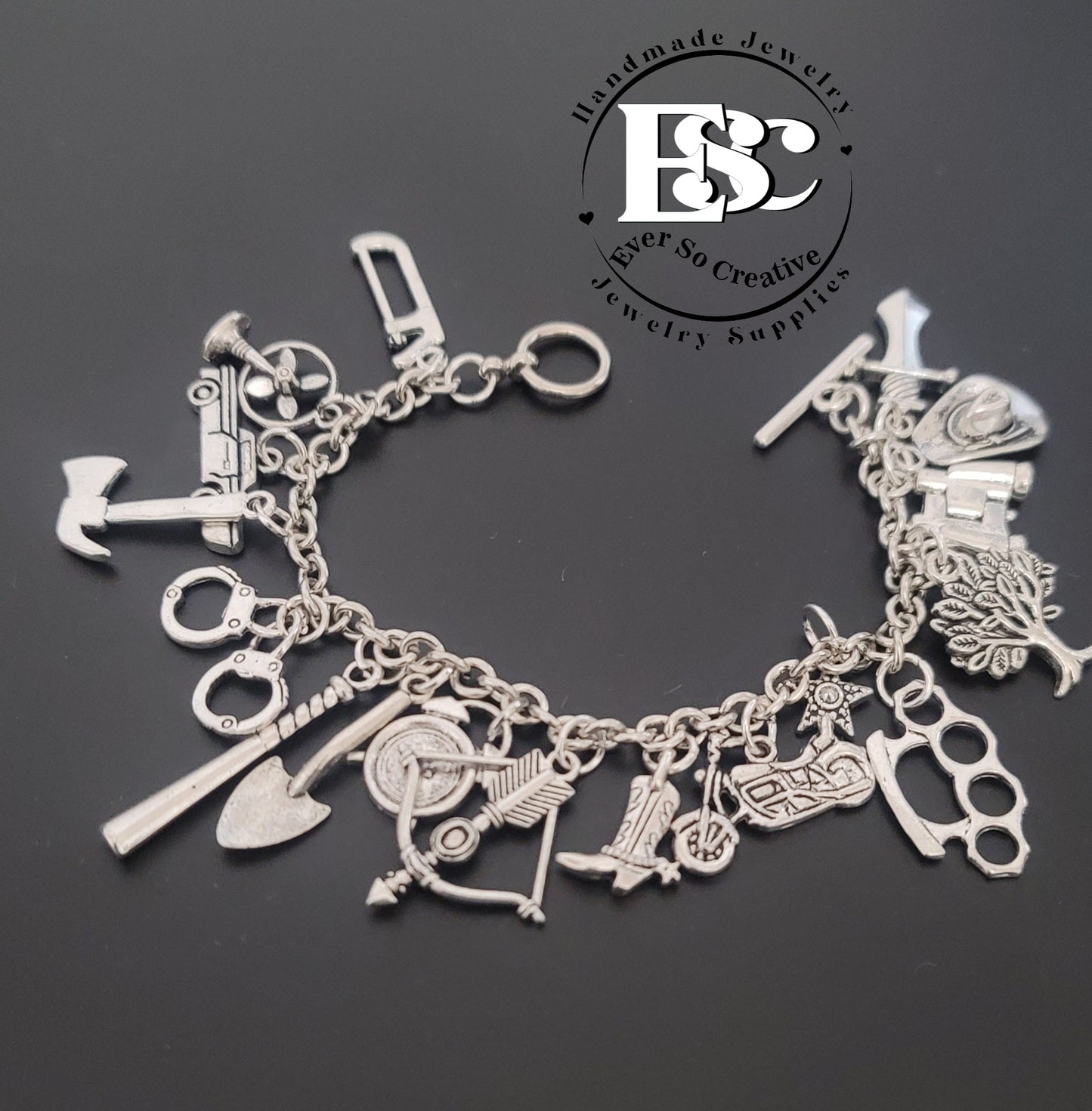 Zombie Charm Bracelet Inspired by The Walking Dead