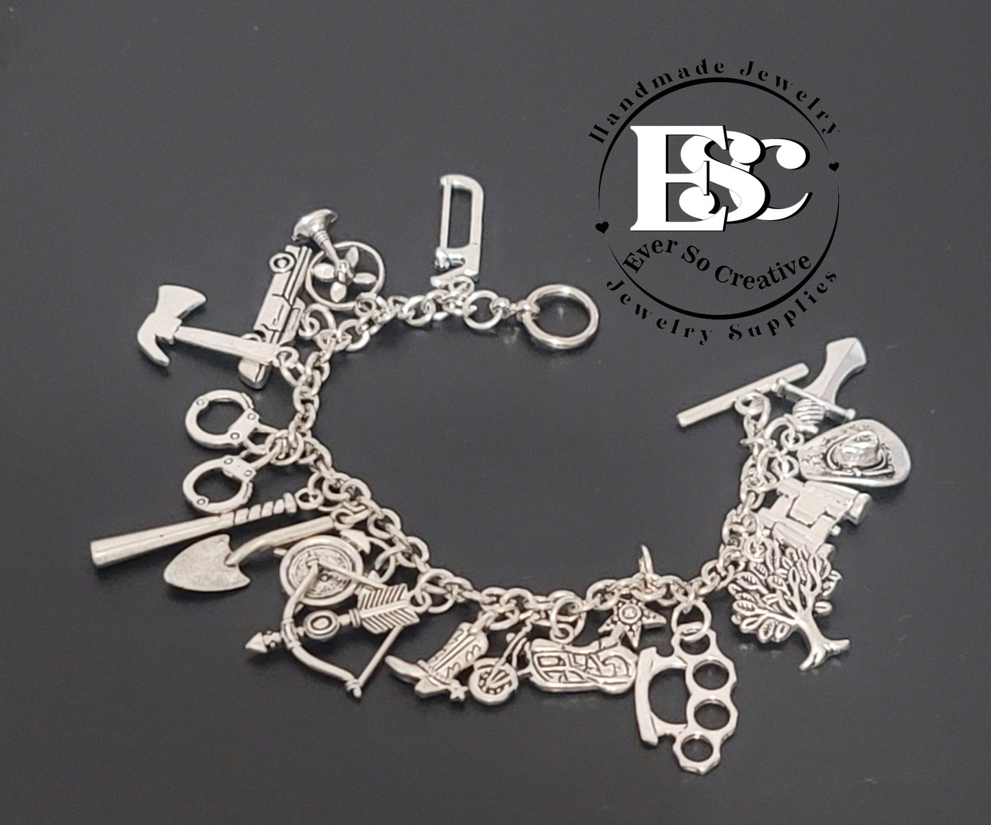 Zombie Charm Bracelet Inspired by The Walking Dead