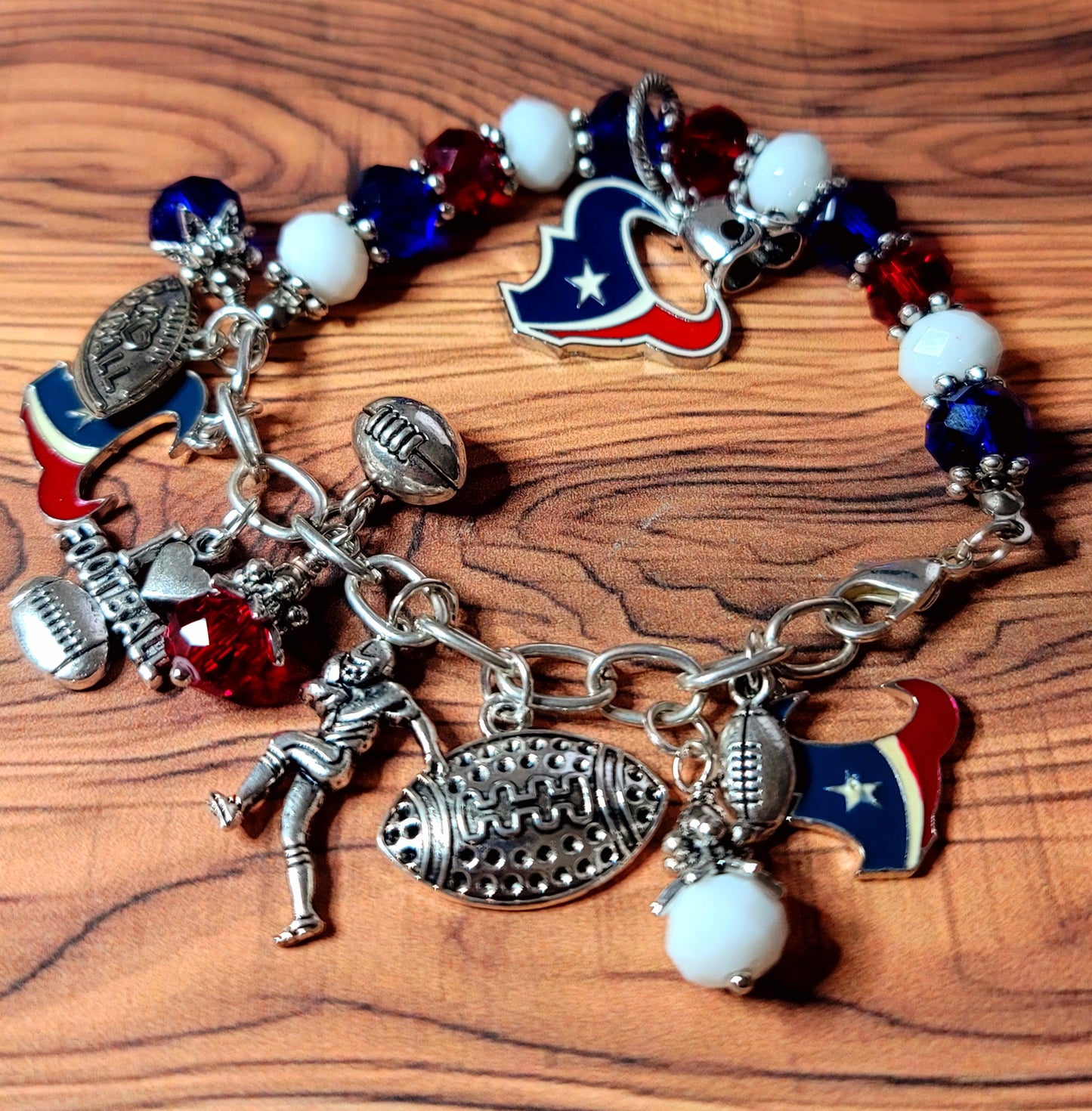 Half Charms/Half Beaded HTX'n Bracelet