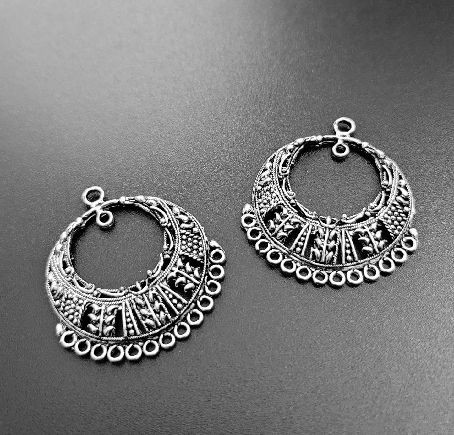 ESC-CH25: Antique Silver Ex. Large Pendant Setting: 38x33mm [2pcs]