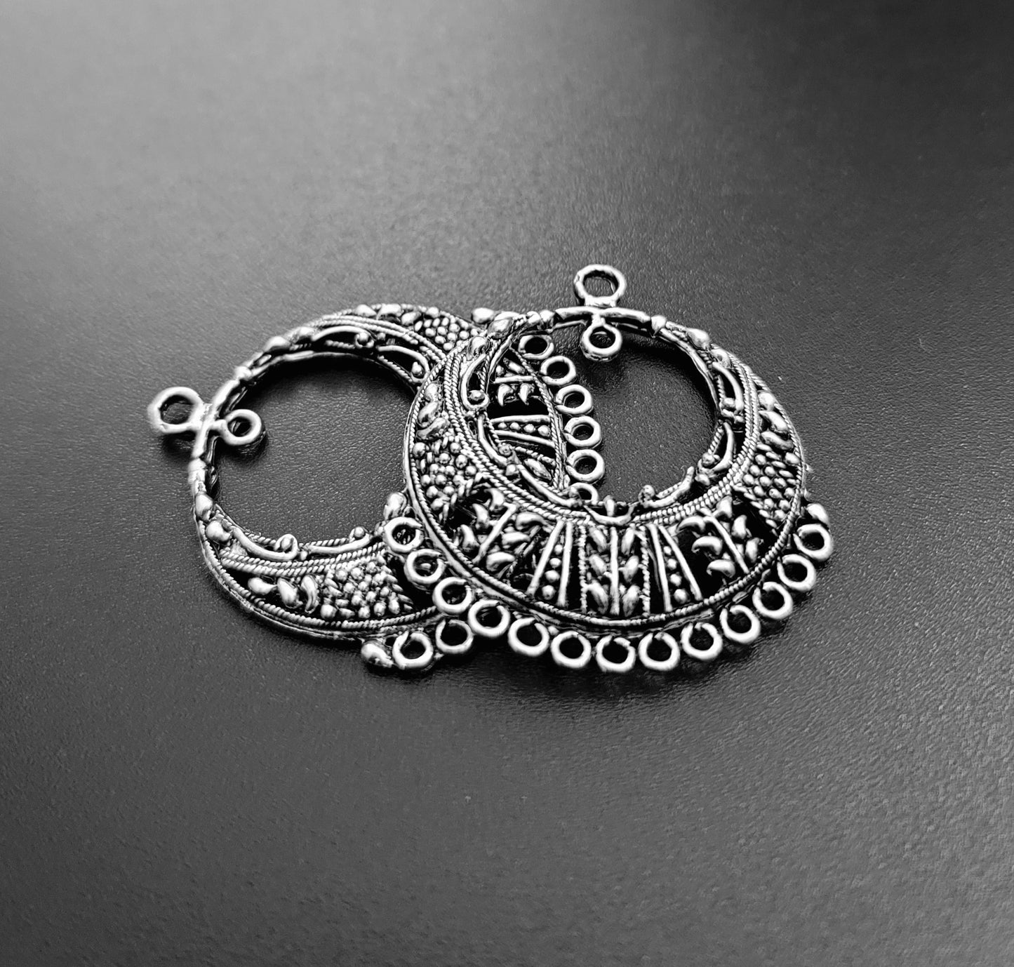 ESC-CH25: Antique Silver Ex. Large Pendant Setting: 38x33mm [2pcs]