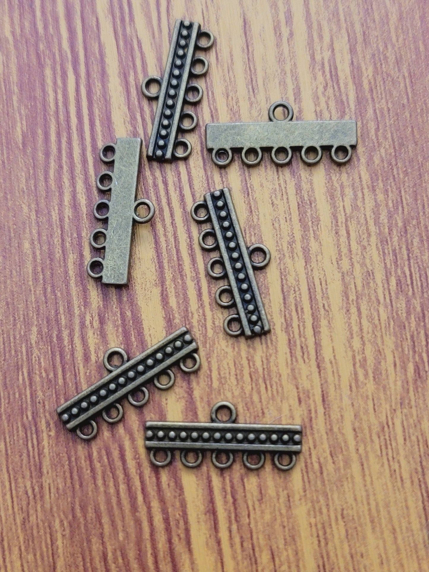 ESC-CH56: Antique Brass Bar Chandelier Connectors: 24x11mm [6pcs]