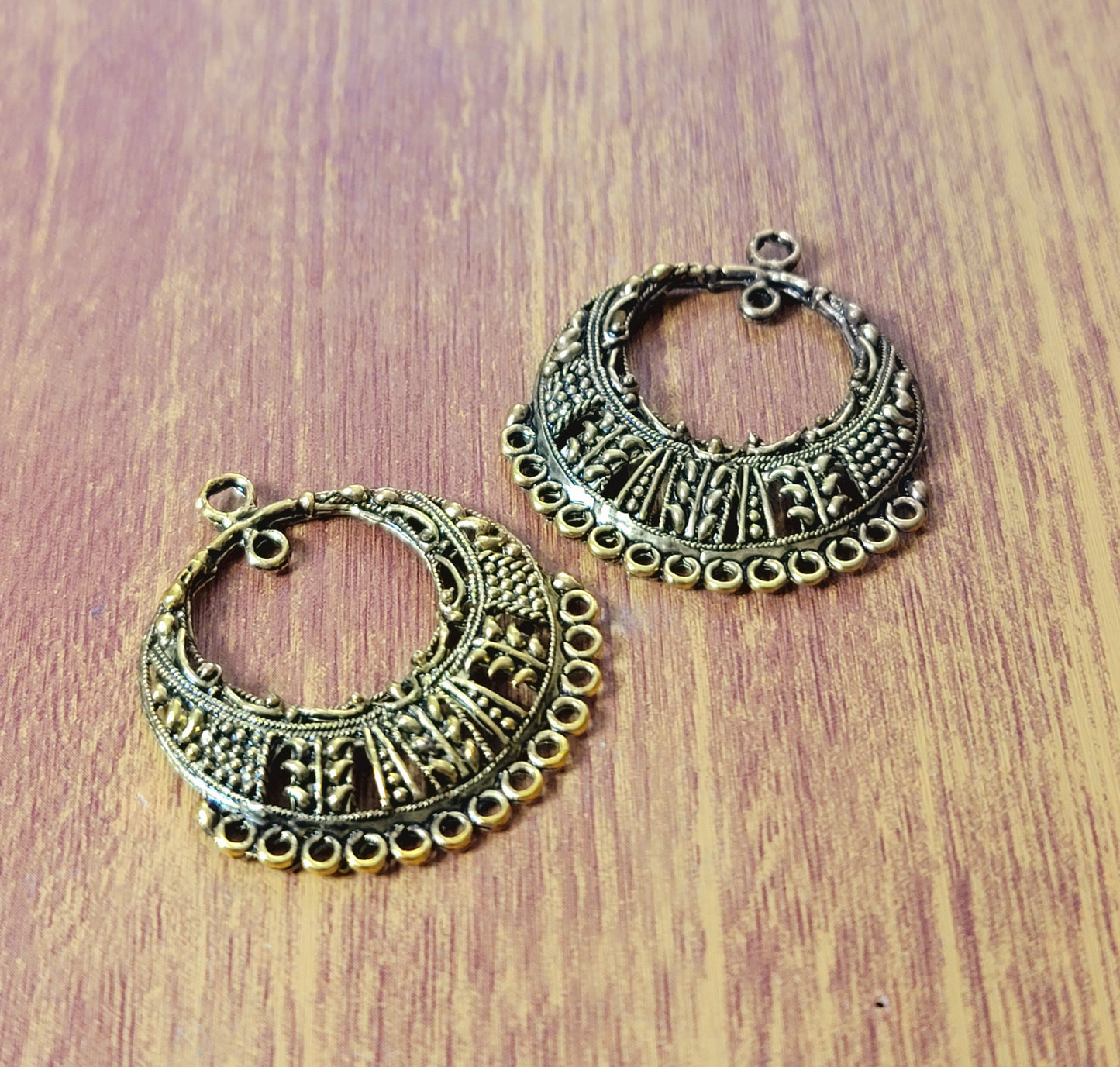 ESC-CH58: Antique Gold Ex. Large Pendant Setting: 38x33mm [2pcs]