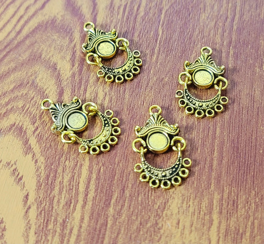 ESC-CH51: Antique Gold Chandelier Settings: 28x15mm [4pcs]