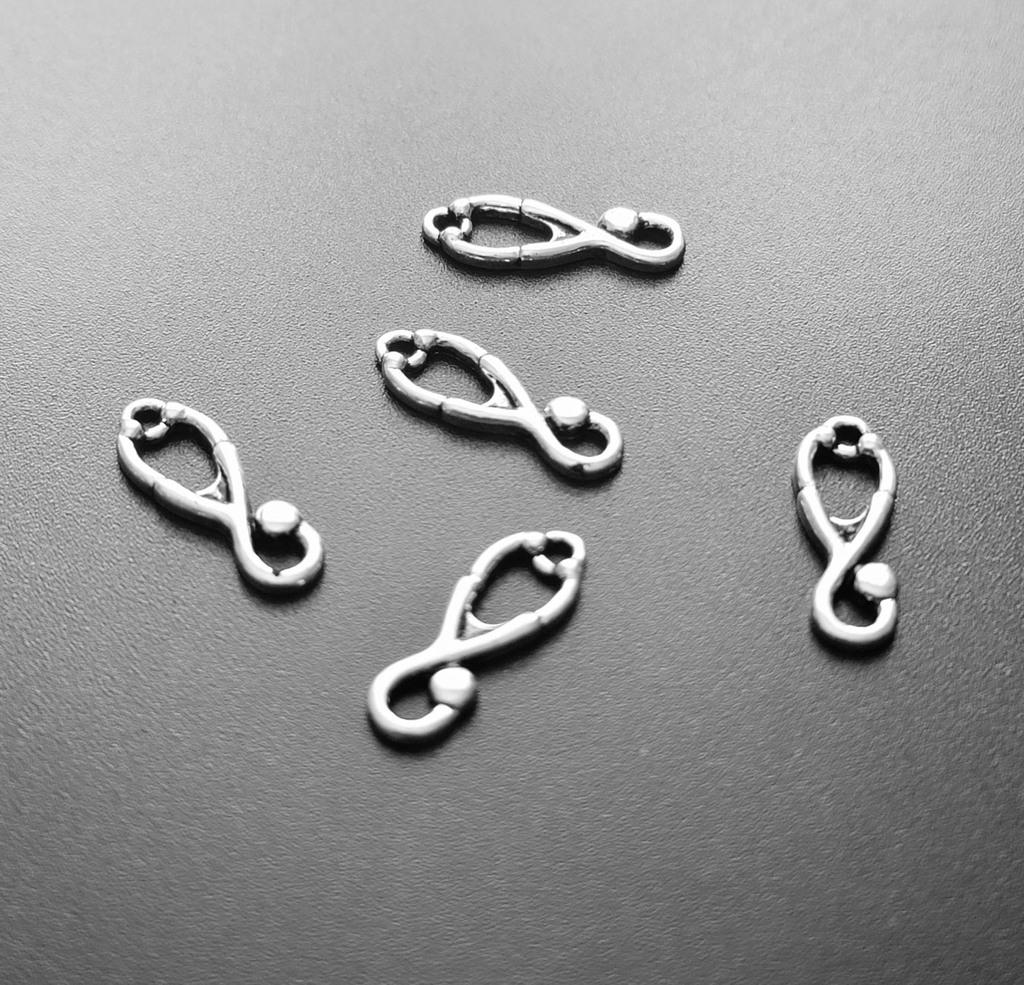 ESC-SA66: Antique Silver Stenoscope Charms: 23x8mm [6pcs]
