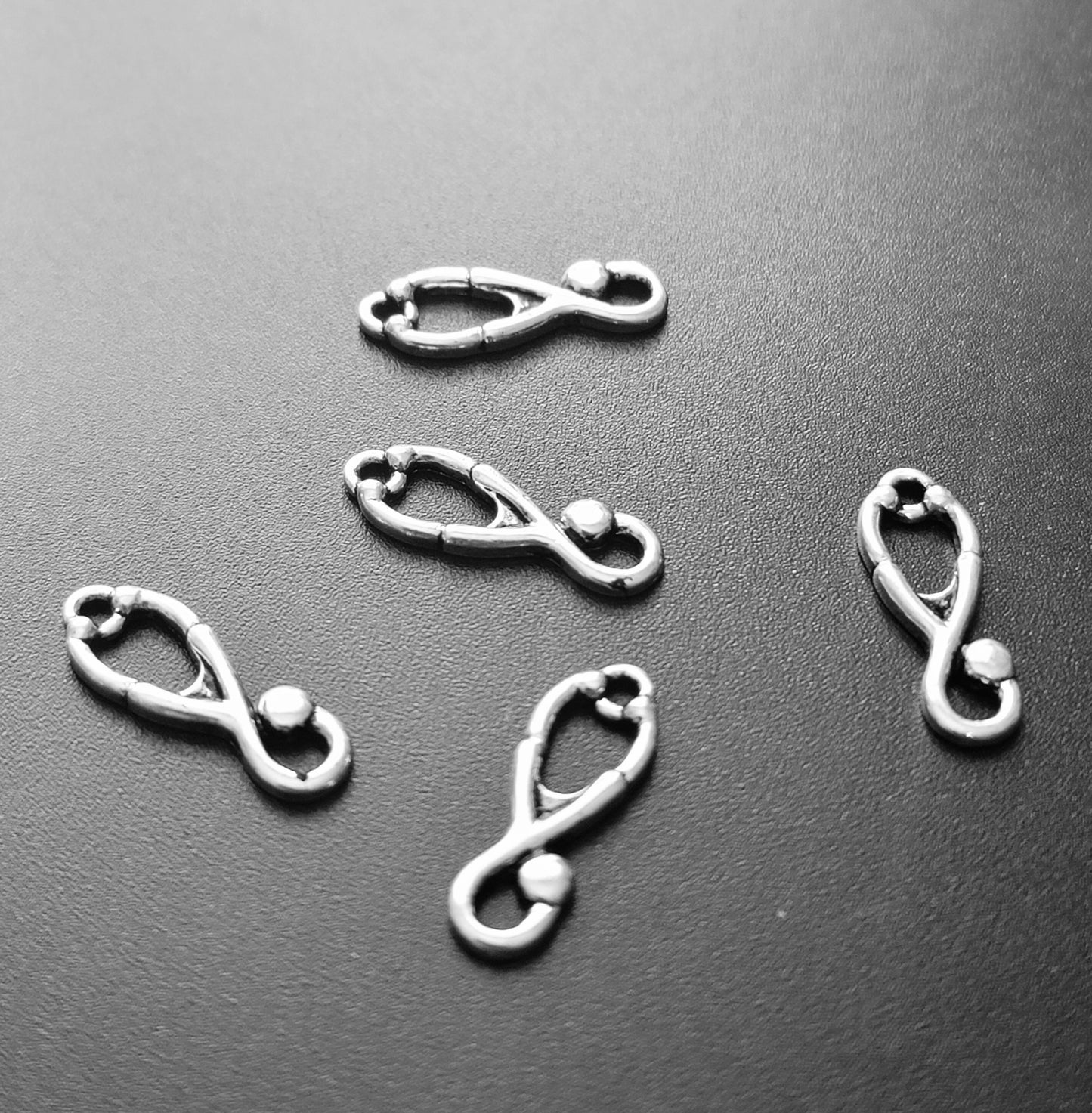 ESC-SA66: Antique Silver Stenoscope Charms: 23x8mm [6pcs]