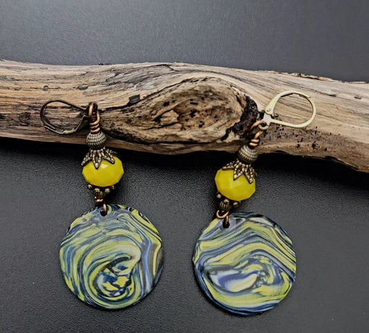 Franchesca – Starry Night Inspired Polymer Clay Earrings