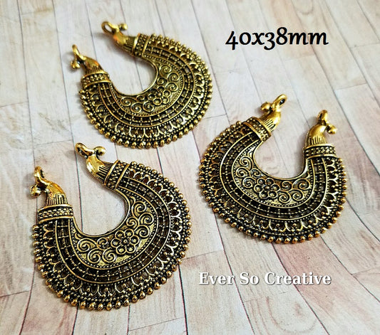 ESC-CH53: Antique Gold Extra Large Boho Style Chandelier Pendant Setting: 40x38mm [2pcs]