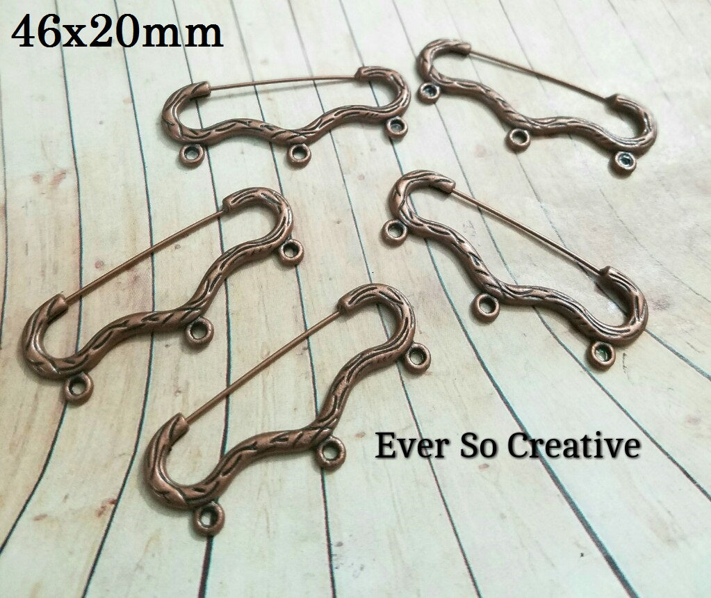 ESC-CH64: Antique Copper Pin Chandelier Settings: 46x20mm [2pcs]