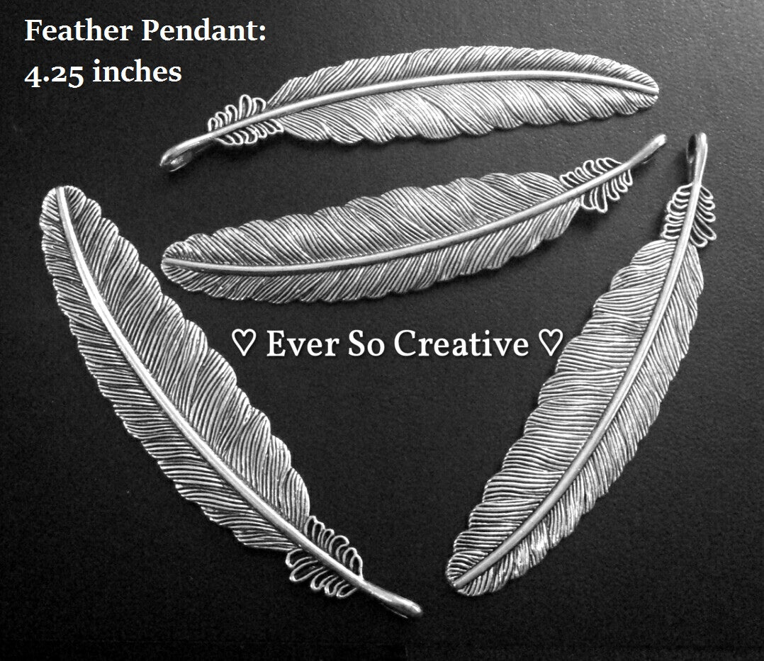 ESC-FW13: Antique Silver Feather Bookmark: 2pcs