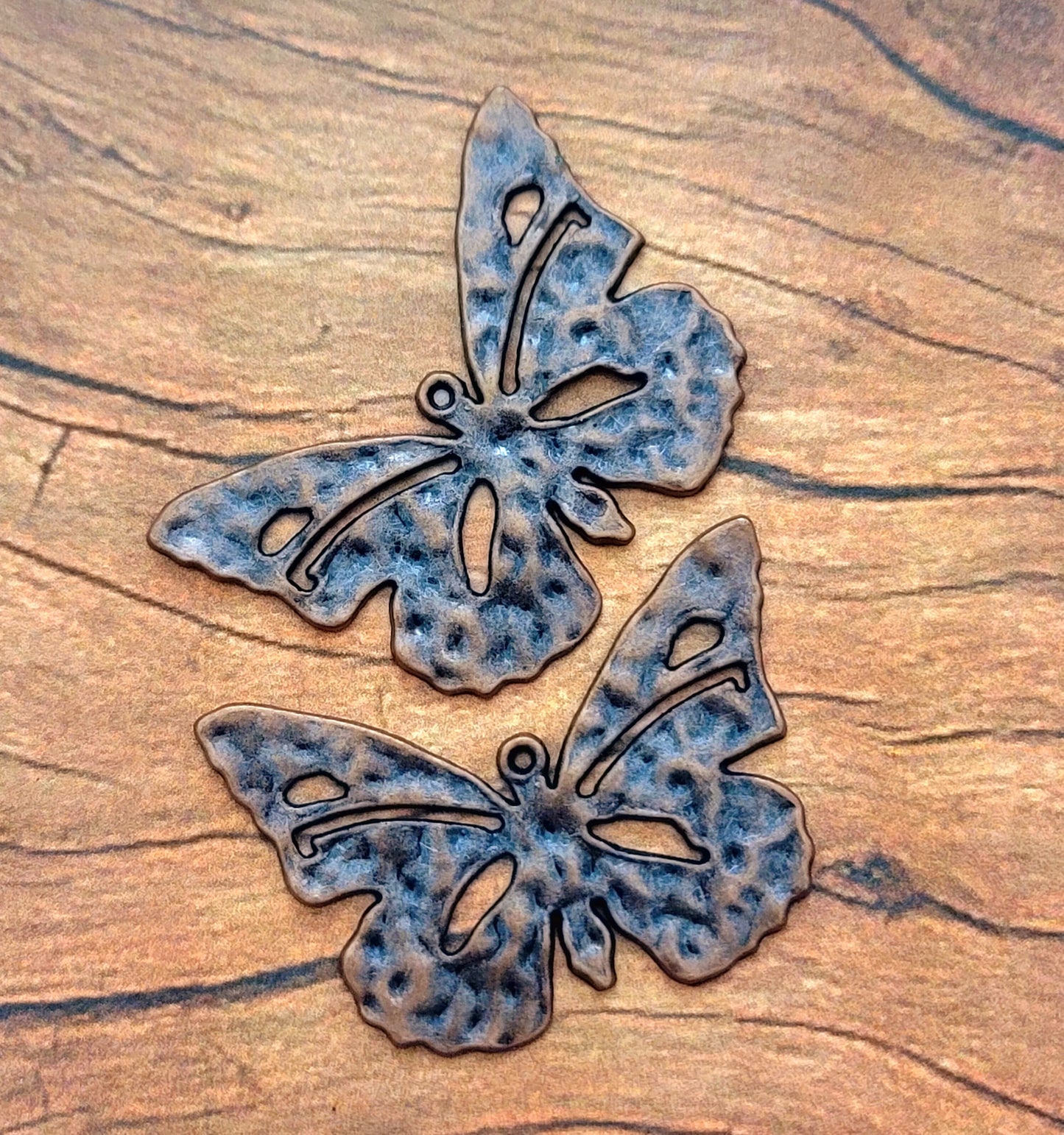 ESC-BUT14: Antique Copper Butterfly Pendant: 54x40mm: (3pcs)