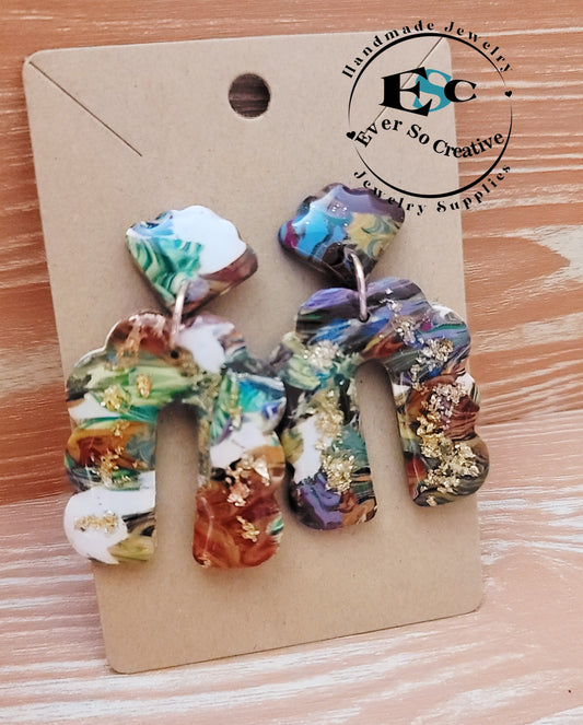 Sarita: Translucent Polymer Clay and Scrap Clay Earrings