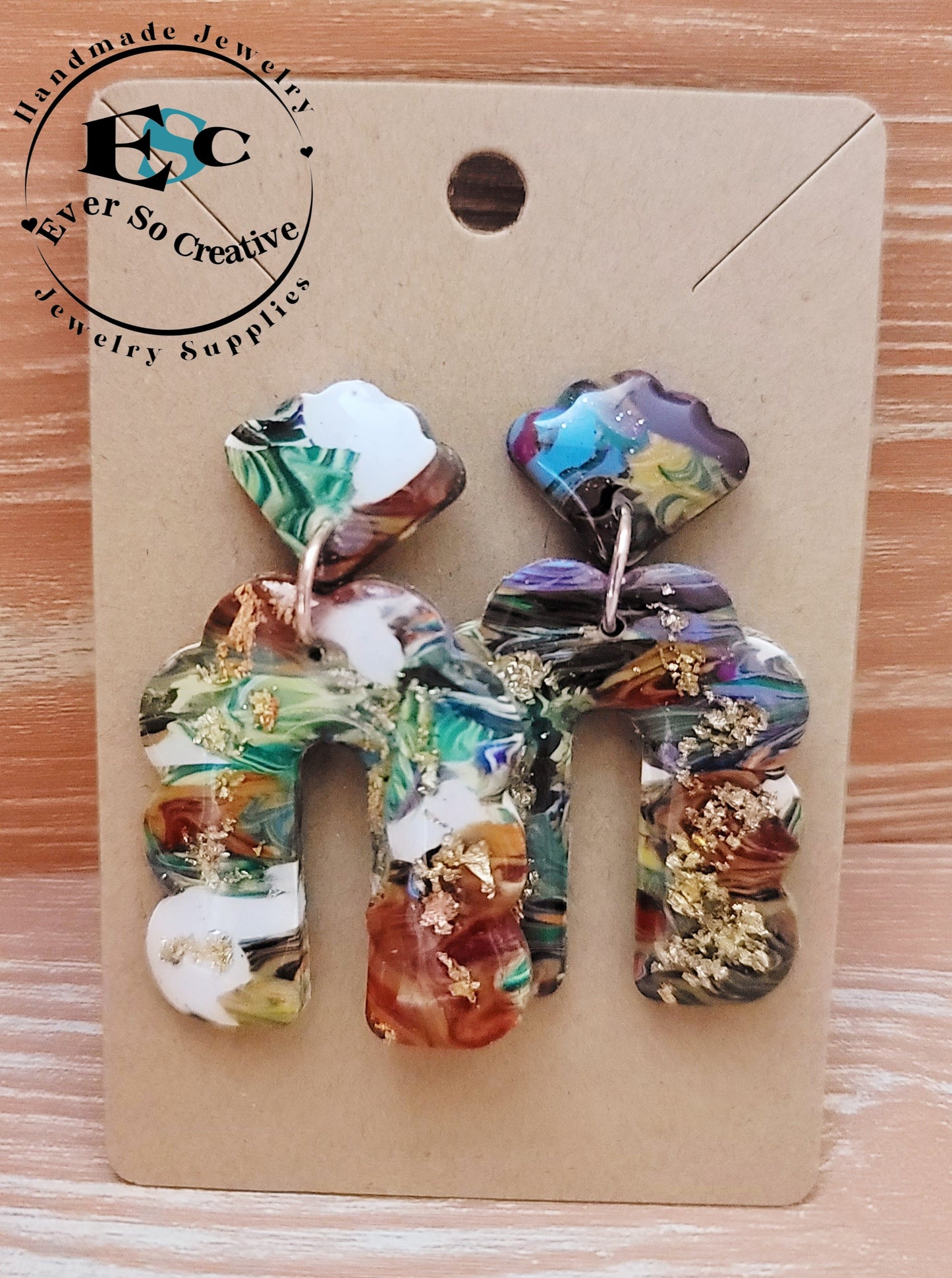 Sarita: Translucent Polymer Clay and Scrap Clay Earrings