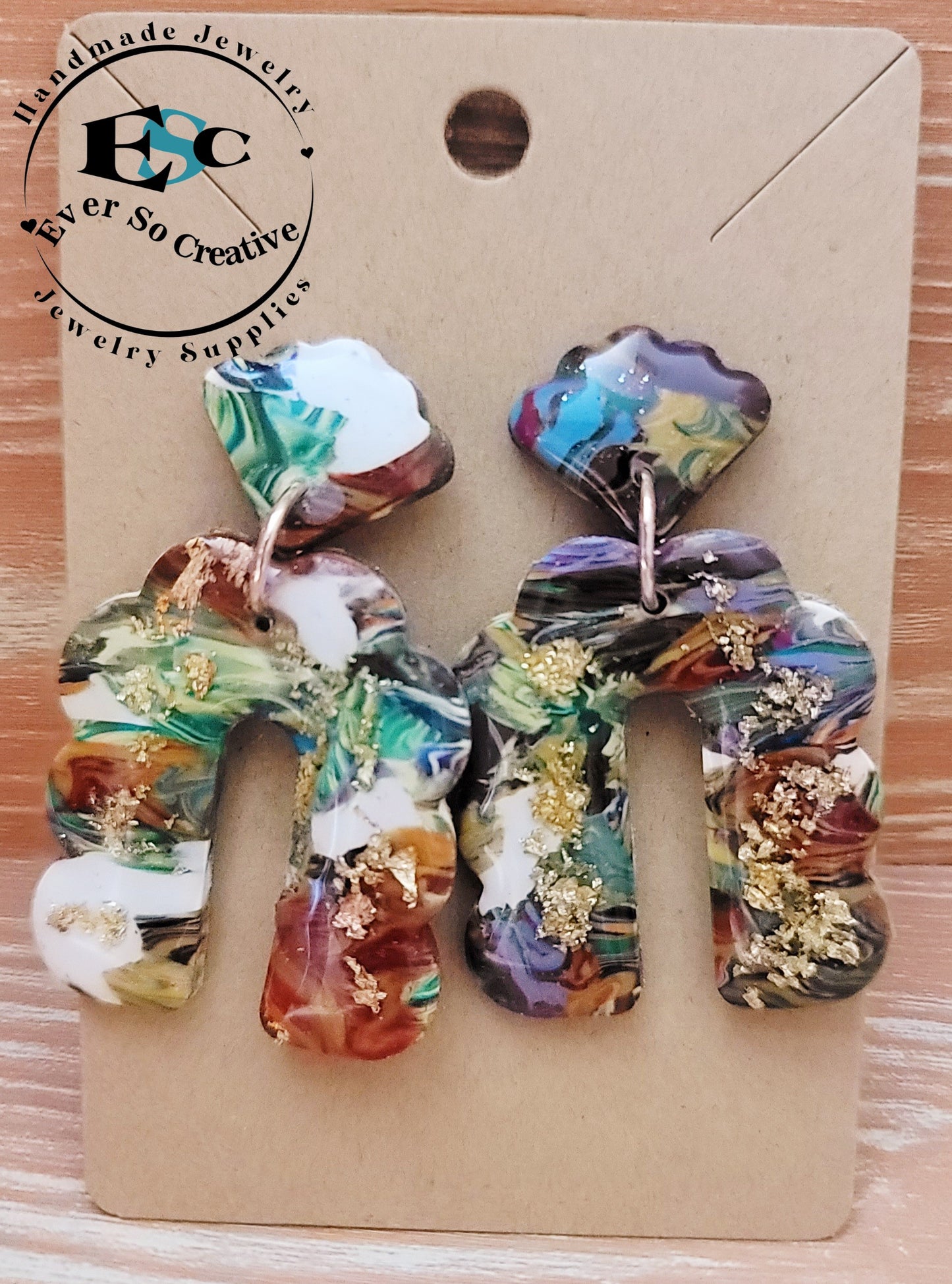 Sarita: Translucent Polymer Clay and Scrap Clay Earrings